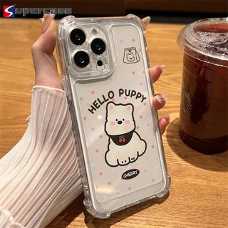 Ốp Điện Thoại Polka Dot Puppy Dễ Thương Cho Google Pixel 9 Pro XL 8 Pro 8A 7 Pro 7A 6 Pro 6A 5G 4G Vỏ Chống Rơi Bốn Mặt Vỏ Mềm Trong Suốt