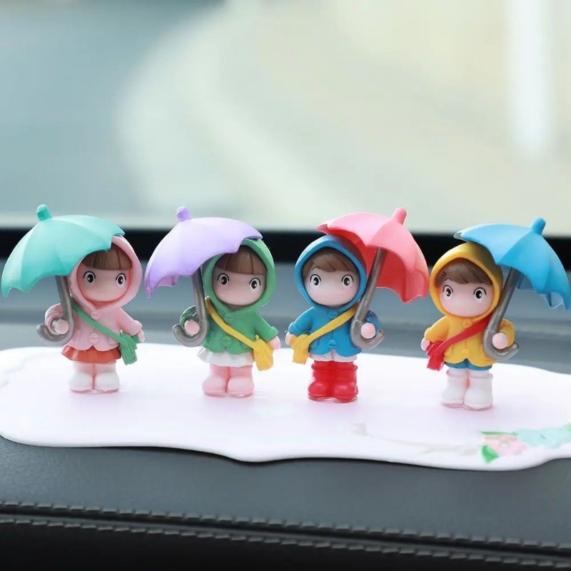 Trang Trí Ô Tô Bảng Điều Khiển Phụ Kiện Mini Dễ Thương Ô Bé Gái Đồ Chơi Đồ Trang Trí Màn Hình Hiển Thị Nhà Gương Chiếu Hậu Trang Trí