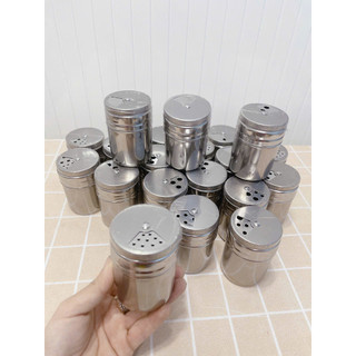 Lọ đựng tăm, hũ hạt tiêu bằng inox 304 nắp xoay loại xịn - Trường An VN
