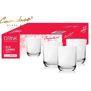 Bộ 12 Ly Thủy Tinh Bầu Lùn Uống Trà Đá 225ML - PCD22003 Cẩm Đạt - Trường An VN