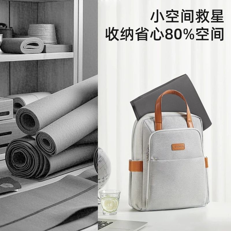 Thảm yoga gập di động, cực dày, chống trượt, hấp thụ sốc, dùng cho tập thể dục, tập luyện trẻ em, học sinh