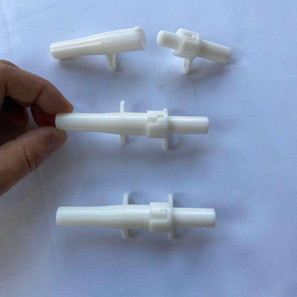 Nhanh Mở Tay Ném Lều Trắng Khớp Phụ Kiện Chân Đế Hỗ Trợ Thanh Sợi Thanh Cắm Nhựa Đế Một Cặp 6 Mm