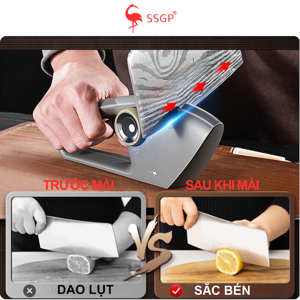 Dụng cụ mài dao kéo Shark 5 trong 1 SSGP  đồ mài dao kéo máy mài đa năng thiết bị mài dao SS01904