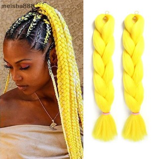 Meisha888 1PC Đơn Sắc Bện Tóc Phần Mở Rộng Tóc Jumbo Nhiều Màu Sắc Xoắn Châu Phi Bẩn Bím Tóc Giả Dreadlocks DIY Trang Trí