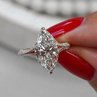 Nhẫn Zircon hình giọt nước hình giọt kim cương phong cách mới của Mỹ dành cho nữ
