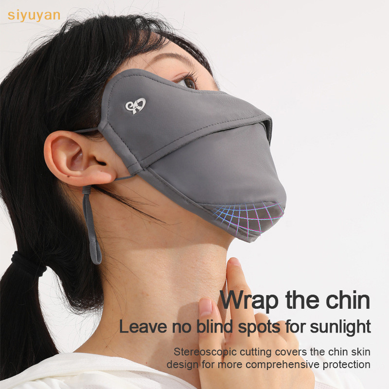 Siyuyan Thời Trang Mỏng Ngoài Trời Mặt nạ Chống Nắng Cho Nữ Bé Gái Đi Xe Đạp Chống Tia UV Mặt nạ Thoáng Khí Hưng Chạy Mặt nạ Thể Thao Khăn VN
