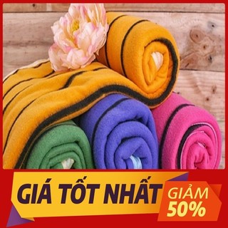♨️SIÊU RẺ♨️ Mền Nỉ Sọc Cá Nhân Ngủ Văn Phòng, Đi Tàu Xe, Du Lịch Xếp Gọn Kèm Túi Đựng_Chăn Ga Sỉ HCM