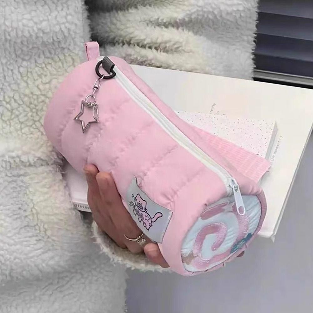 Bút chì YMIFI, Túi đựng bút màu hồng cảm ứng mềm, Hộp đựng bút dung tích lớn đa chức năng Văn phòng trường học
