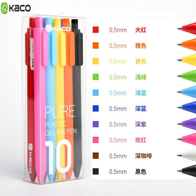 Bút mực Gel KACO có thể thu vào 20 màu mực khác nhau Điểm cực mịn (0,5mm) để vẽ Bullet Journaling Planner Ghi chú