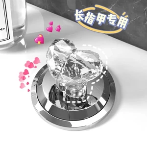 Nút nhấn xả bồn cầu hình trái tim pha lê sang trọng đẹp mắt 3.7x3.5cm