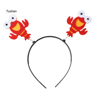 [Ts] Băng đô bằng nhựa bền bỉ Băng đô cua đáng yêu dành cho trẻ em và người lớn Vòng tóc động vật vui nhộn cho các bữa tiệc và chụp ảnh Phụ kiện tóc cua hoạt hình dễ thương
