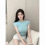 Sang Trọng Pure Desire Ren-Up Khăn Tay Ngắn Áo Thun 2026 Tính Khí Mùa Hè Phong Cách Mới Thiết Kế Mỏng- V250228062
