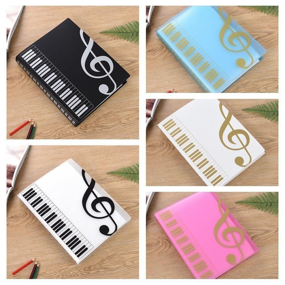 THFENG Guitar Sheet Thư mục sách nhạc, Sắp xếp lưu trữ 40 trang Bảng giấy Piano Thư mục, Bộ sắp xếp lưu trữ tài liệu A4 PP chất lượng cao