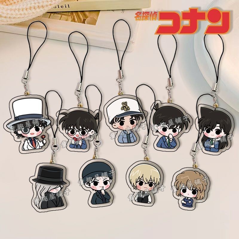 Thám tử Conan Dây buộc điện thoại di động Dây buộc dễ thương Conan Gin Haibara Ai cao cấp vỏ điện thoại di động dây