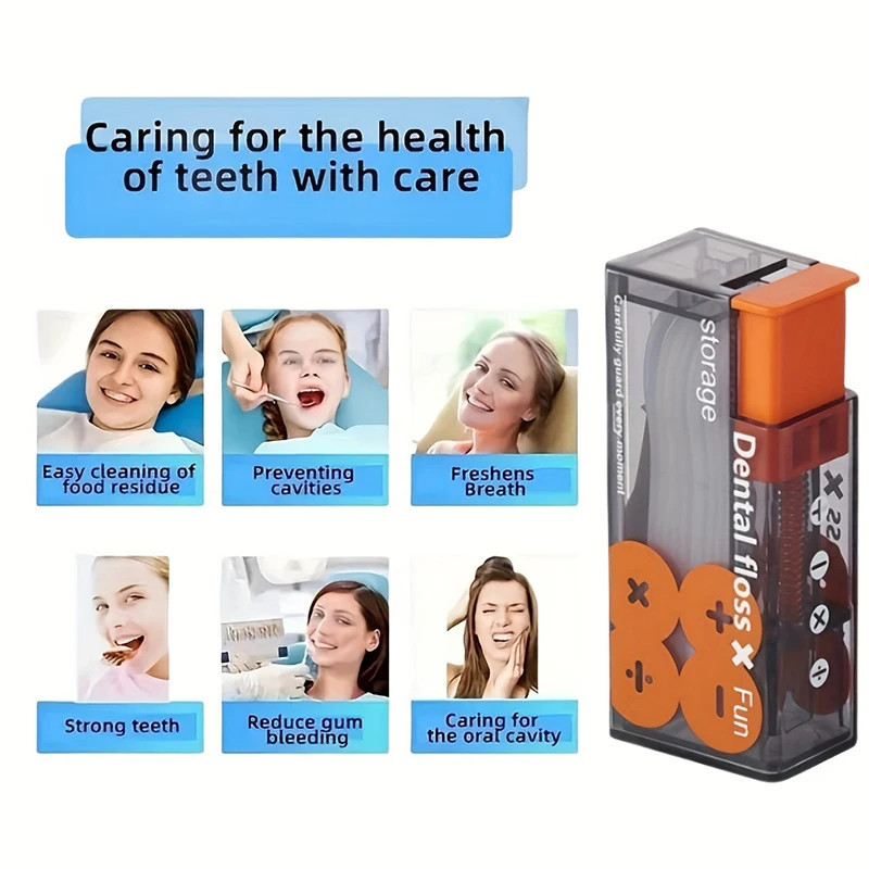 10 Cái / hộp Hộp Đựng Bóng Di Động Floss Tự Động Phóng Bóng Sắp Xếp Chăm Sóc Răng Miệng Bấm Dùng Một Lần Đánh Bóng Gậy