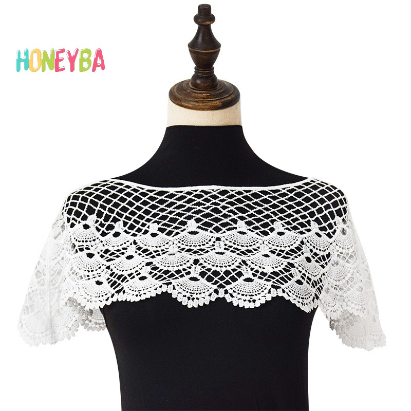 < Honeyba > Khăn Ren Thời Trang Màu Trơn Rỗng Ra Khăn Hijab Cho Nữ Xuân Hè Thanh Lịch Khăn Choàng Nữ Poncho Foulard
