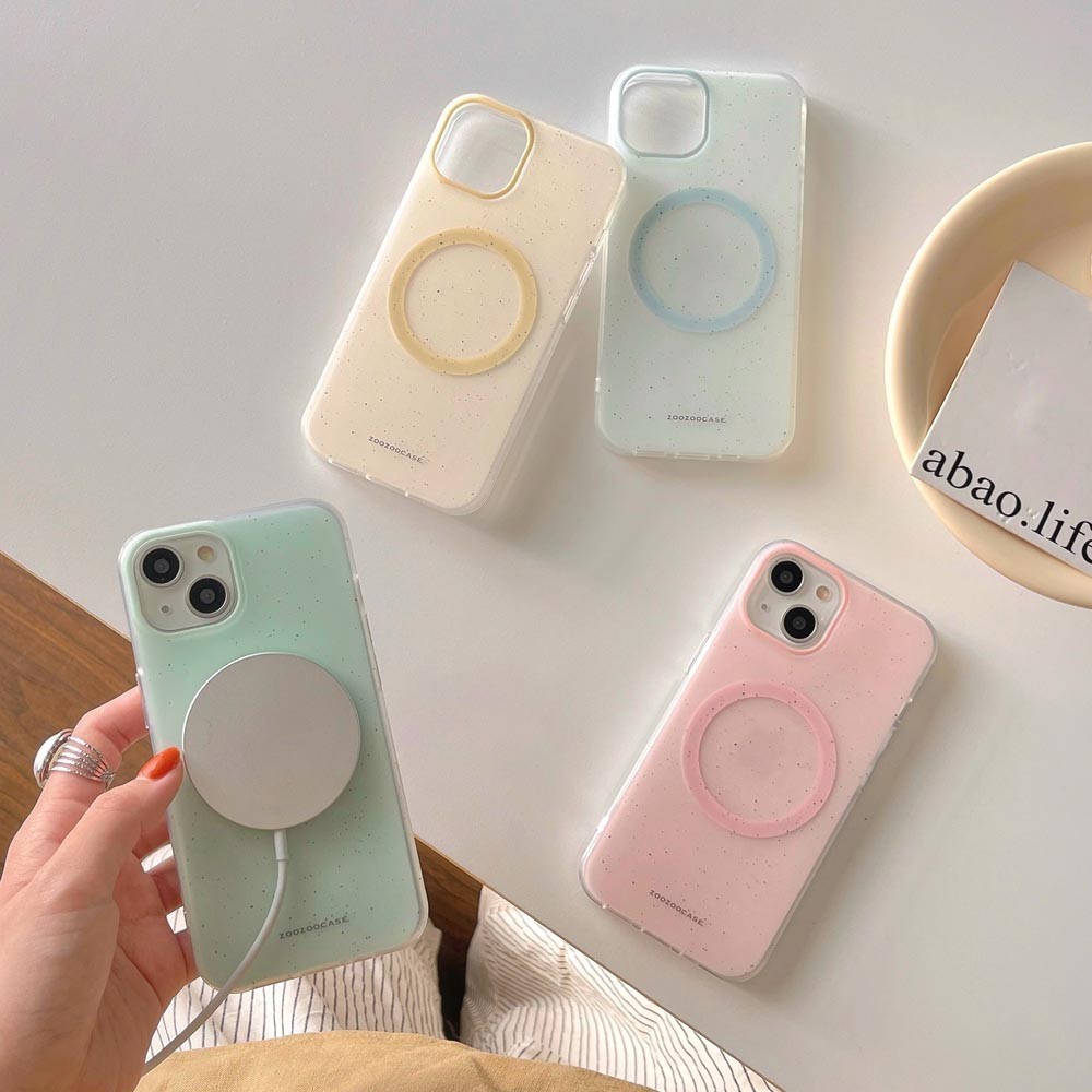 Ốp lưng cứng Tương thích với iPhone 12 12Pro 12ProMax 13 13Pro 13ProMax 14 14Pro 14ProMax 15 15Pro 15ProMax 16 16Pro 16ProMax Vỏ nam châm họa tiết chấm mực phun nước