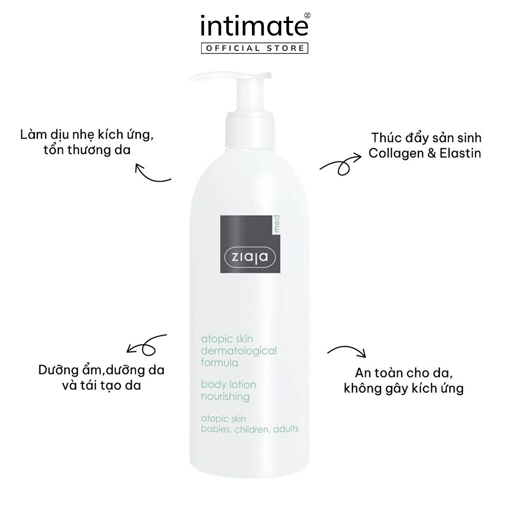 Mô tả Nhũ Tương Toàn Thân 1% Urê Ziaja Med Atopic Skin Dermatological Formula Giúp Làm Mềm Da 400ml - 3
