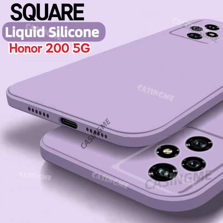 Honor 200 5G 200Pro 2024 Vỏ Silicon Lỏng Vuông Cho Honor200 200Honor Honor 200 Pro 5G 200Pro 4G 2024 Ốp Lưng Mềm Chống Sốc Vỏ Điện Thoại Silicon Mỏng