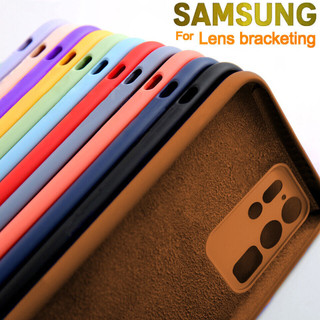 Ốp Silicon Lỏng Vuông Cho Samsung Galaxy S24 S23 S22 Ultra S21 S20 FE Plus Bảo Vệ Camera Vỏ Kẹo Mềm