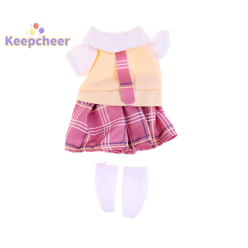 [Keepcheer] Bộ quần áo cho bộ đồ thời trang búp bê 16-17cm Váy trang điểm búp bê 1 / 8 Quần áo dễ thương [Mới]