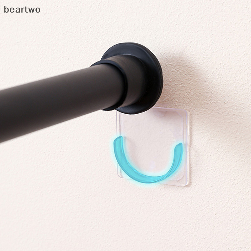 < Beartwo > Giá đỡ thanh treo rèm chắc chắn cho keo dán tường Phòng tắm Thanh tắm giữ căng thẳng cần khoan cho tủ quần áo đẹp