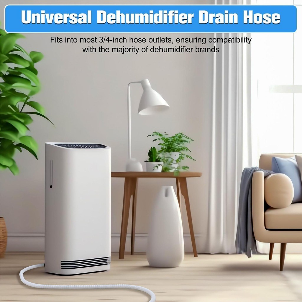 Ống thoát nước máy hút ẩm 9.8 / 13 Feet Ống AC có thể cắt Bộ chuyển đổi cao su Kết nối kẹp Máy hút ẩm Ống thay thế shopidaevn