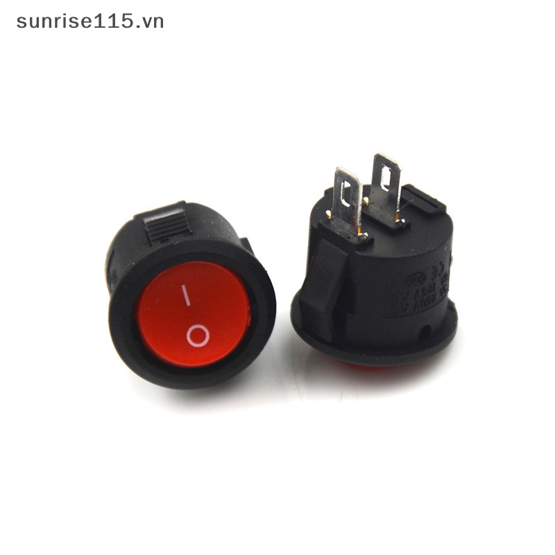 Srvn 10 Chiếc Thuyền Tròn Rocker Đường Kính 16mm 2 Pin ON-OFF Rocker 3A / 250V.