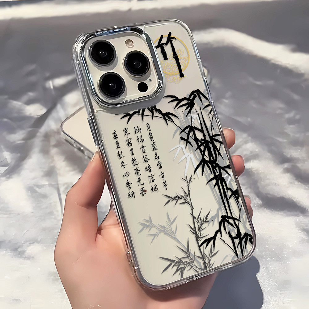 Tre Cổ Thơ Vỏ Điện Thoại Kim Loại Không Gian Thích Hợp Cho iPhone14 Vỏ Điện Thoại 12 Apple 13promax Lỗ Lớn 11 Nút Kim Loại Không Gian