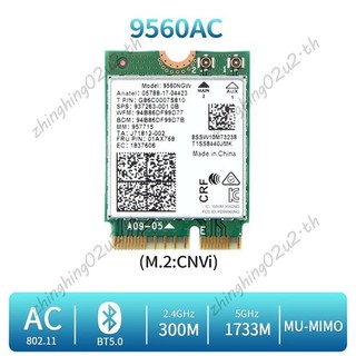 Thẻ WiFi 9560NGW + Ăng-ten không dây 1730Mbps AC 9560 Băng tần kép 2.4G + 5G BT 5.0 802.11Ac M.2 CNVI 9560NGW Bộ chuyển đổi không dây