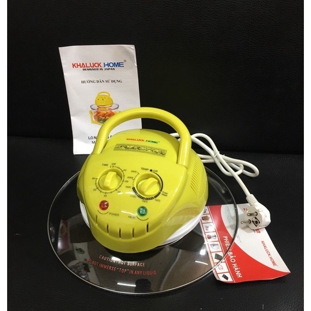 Nắp lò nướng thuỷ tinh Halogen Oven 1300W 250ºC thay thế cho các lò thân trồn trên thị trường