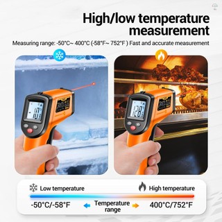 Hilivn) ANENG ANENG TH201 -50°C~400°C /-58°F~752°F Nhiệt kế hồng ngoại không tiếp xúc Nhiệt kế hồng ngoại Máy kiểm tra nhiệt độ kỹ thuật số cầm tay Nhiệt kế công nghiệp để nấu ăn nhà bếp Automot