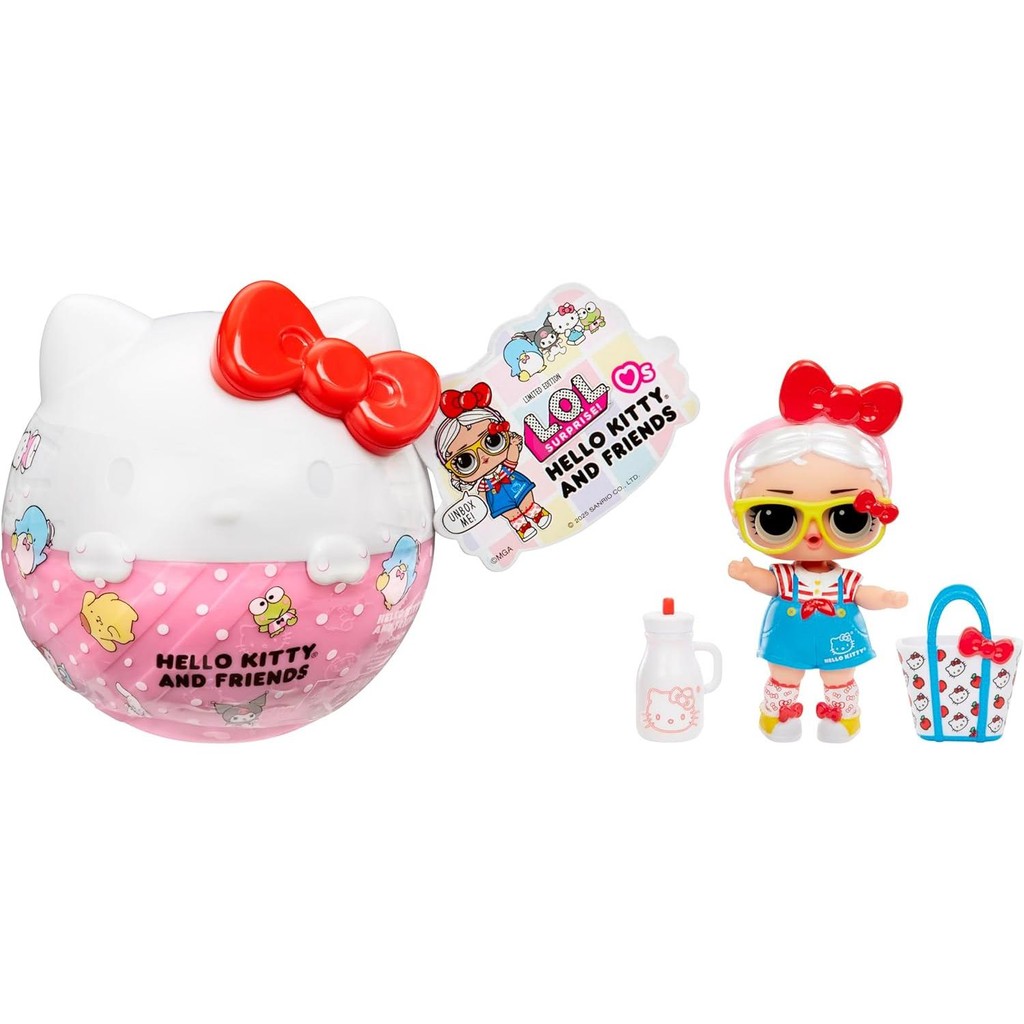 LOL SURPRISE Lol Bất Ngờ & Sanrio Yêu Hello Kitty Cùng Bạn Bè (1 Quả Bóng)