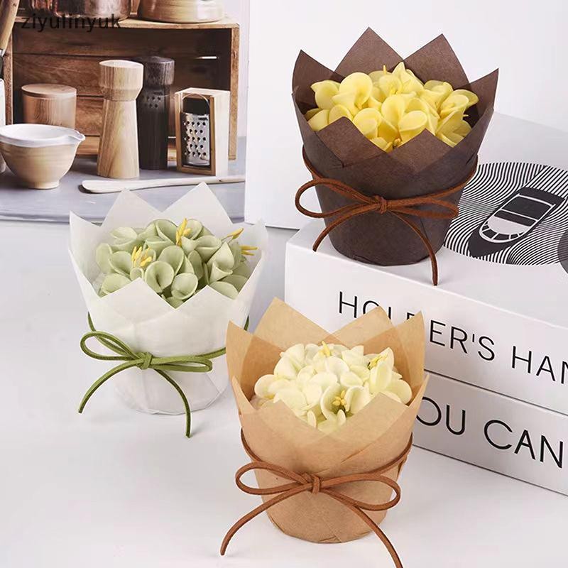 Ziyulinyuk 50 Chiếc Muffin Cupcake Cốc Giấy Chống Dầu Cupcake Lót Nướng Muffin Cup Bánh Bọc Trường Hợp Cho Tiệc Tắm Sinh Nhật EN
