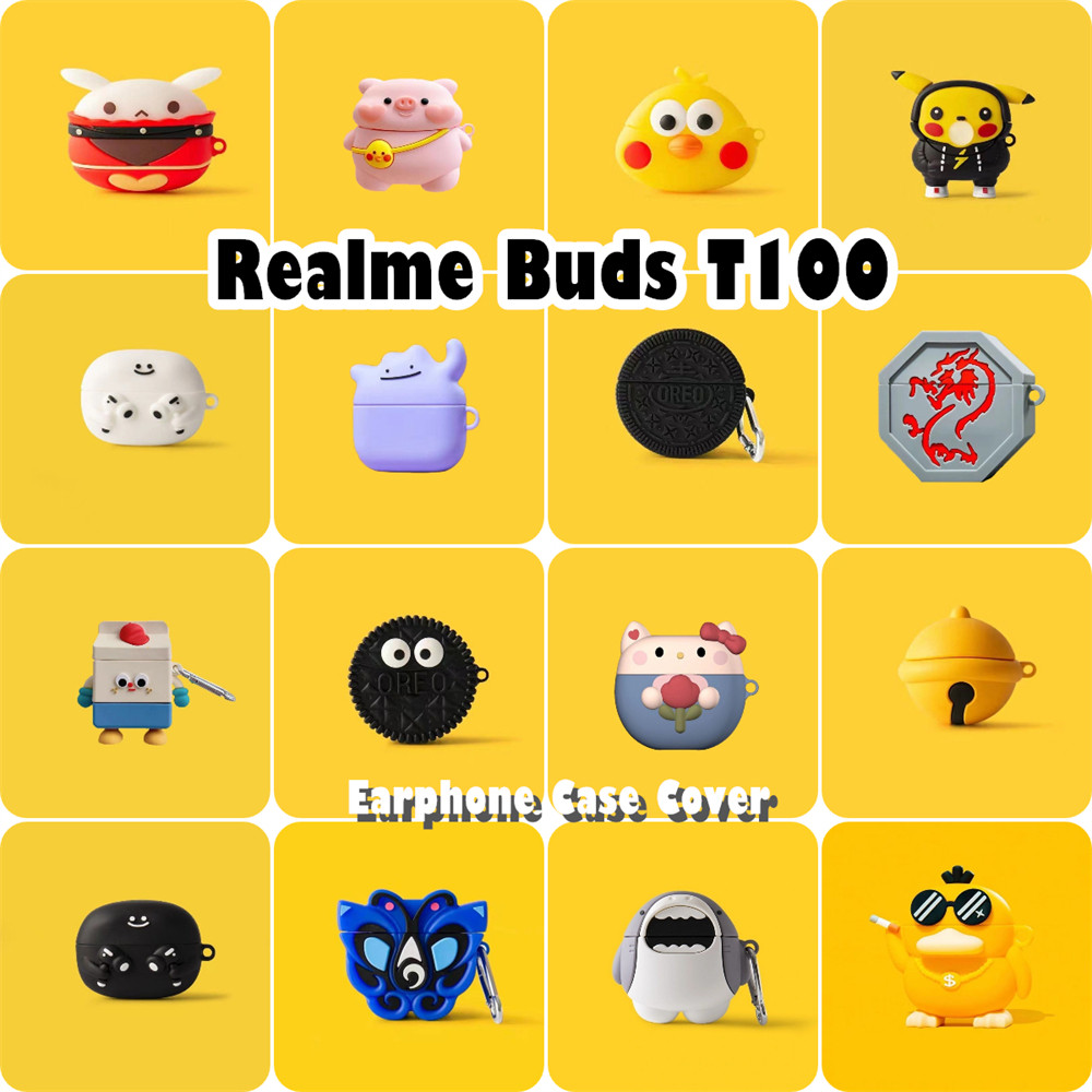 [Ngôi sao tương lai] Dành cho vỏ Realme Buds T100 Vỏ silicon mềm Vỏ tai nghe hoạt hình mát mẻ NO.2