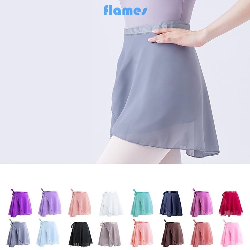 Fl Nữ Thanh Lịch Váy Ba Lê Khiêu Vũ Bọc Váy Có Thể Điều Chỉnh Thắt Lưng Màu Trơn Tập Thể Dục Trên Khăn Cho Leotards