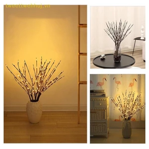 Tweeduj 20 Bóng Đèn LED Chiếu Sáng cành Cây Nhánh Đèn Chạy Bằng Pin Đèn Trang Trí Cây Liễu Nhánh Sáng Để Trang Trí Nhà VN