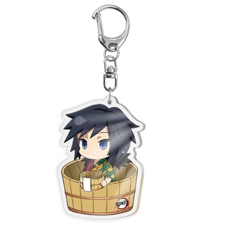 ( Mica trong acrylic) Móc khóa KIMETSU NO YAIBA ver THÙNG TẮM Thanh Gươm Diệt Quỷ in hình anime chibi_ĐH