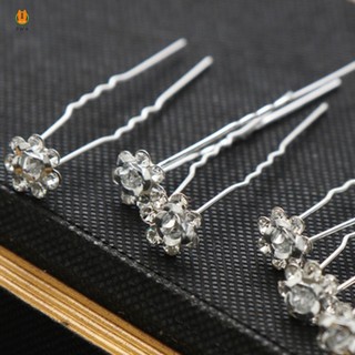 20 Chiếc Cưới Cô Dâu Ngọc Trai Tóc Chân Hoa Lộn Xộn Bun Maker Hợp Kim Tiara Cho Tóc DIY Phụ Kiện Tạo Kiểu Tóc