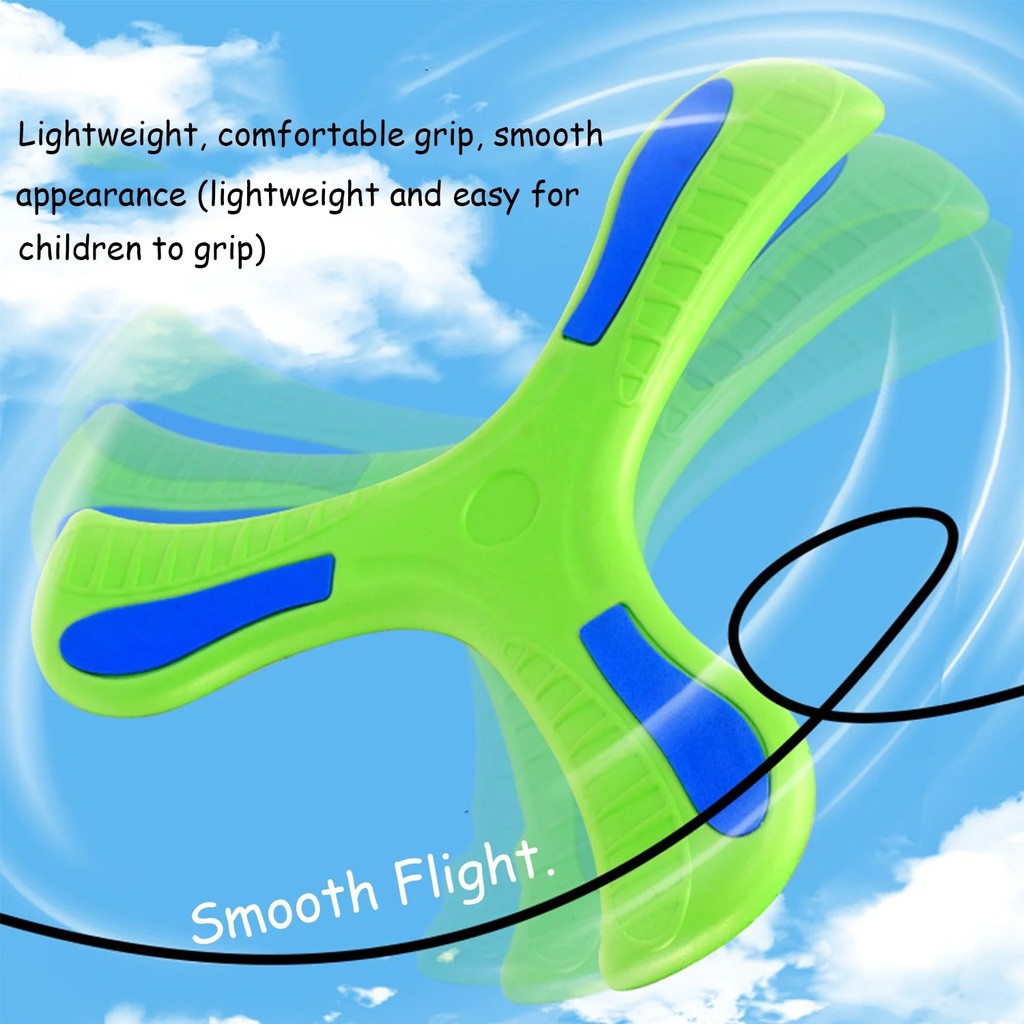Boomerang Trẻ Em Nhiều Màu Sắc Nhựa EVA Phi Tiêu Ba Lá Phi Tiêu Nhiều Người Cha Mẹ Trẻ Em Chó Chơi Đồ Chơi