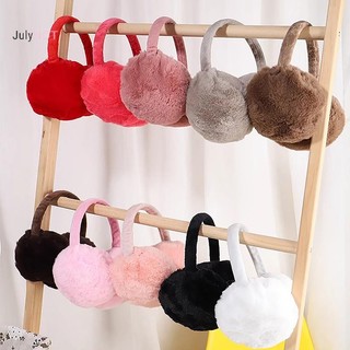 Julyhot Gấp Mùa Đông Ấm Áp Bịt Tai Màu Trơn Earflap Mềm Mại Sang Trọng Làm Ấm Tai Massivedeals