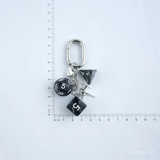 [Phụ kiện] Móc khóa mặt dây chuyền xúc xắc sáng tạo vintage cho phụ nữ, phong cách cá nhân hóa, phụ kiện túi xách, phối màu thời thượng B1OS