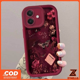 Ốp Lưng Cho OPPO Reno 15F Reno 14F Reno 13F Reno 13 Pro Reno12 F Reno11 F Reno 10 Reno 8T Reno 8Z Reno 7Z Reno7 Reno8 Reno5 Hoa Hồng Đẫm Máu Bướm Nơ Điện Thoại TPU Chống Sốc Ca