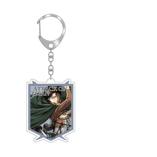 Tấn Công Titan Eren Shingeki no Kyojin Levi Ackerman Anime Acrylic Mặt Dây Chuyền Móc Khóa Bộ Sưu Tập Cosplay Quà Tặng