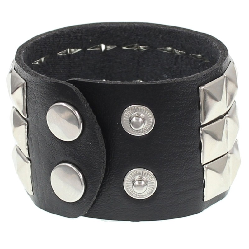Vòng tay vuông đinh tán phong cách punk rock và gothic - Trang sức thời trang thể hiện cá tính