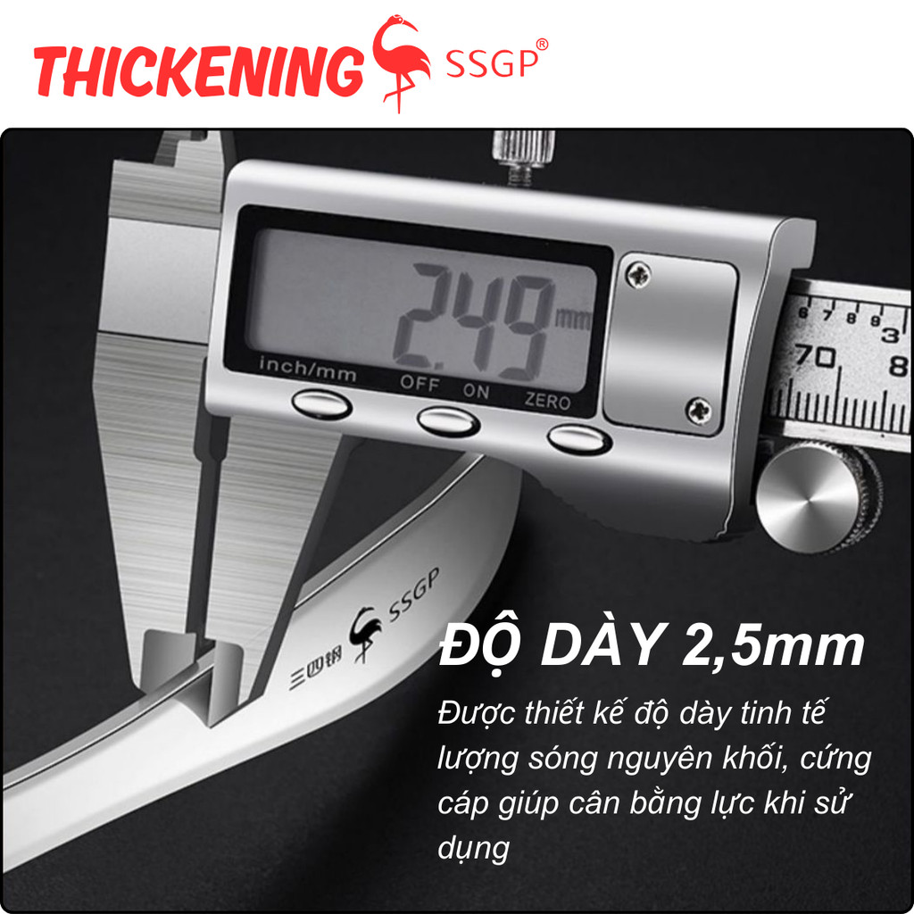 Vá lẩu Big Family Inox 316L cao cấp SSGP  - SS11610 Muôi canh Thìa canh, Vá canh, muỗng lẩu thìa