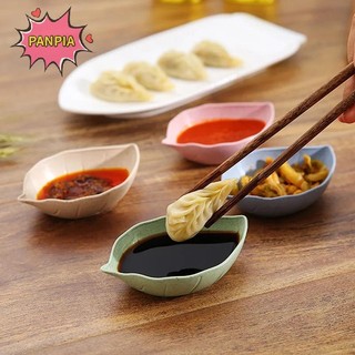 Pnpia 1 Nhà Bếp Gia Đình Rơm Lúa Mì Gia Vị Đĩa Sáng Tạo Nhựa Hình Lá Dưa Hấu Đĩa Nhỏ Bộ Đồ Ăn Nhúng Món Ăn Nhẹ Boutique