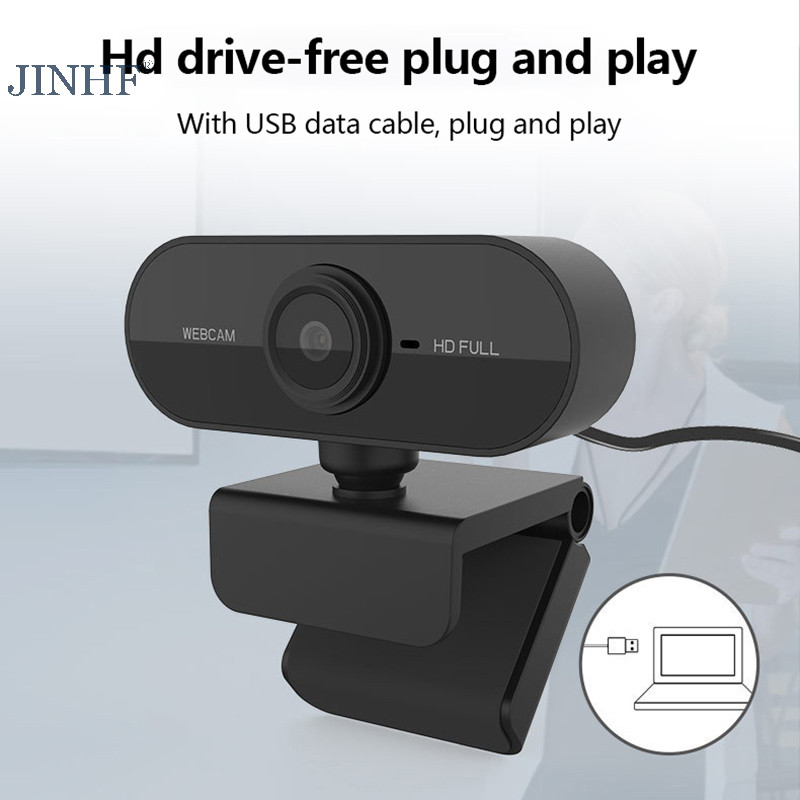 Jinhf Elough 2K HD Webcam Cho Máy Tính Để Bàn Laptop Máy Tính Mini USB Web Camera Có Micro Web Cam Cho YouTube Skype HOT