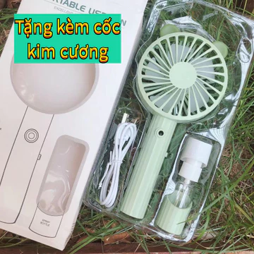 Xịt Mát Sương Mini Cầm Tay Quạt Cầm Tay Pin Quạt Không Lo Du Lịch Mùa Hè Nhỏ Gọn Cầm Tay Quạt Mini quạt phun
