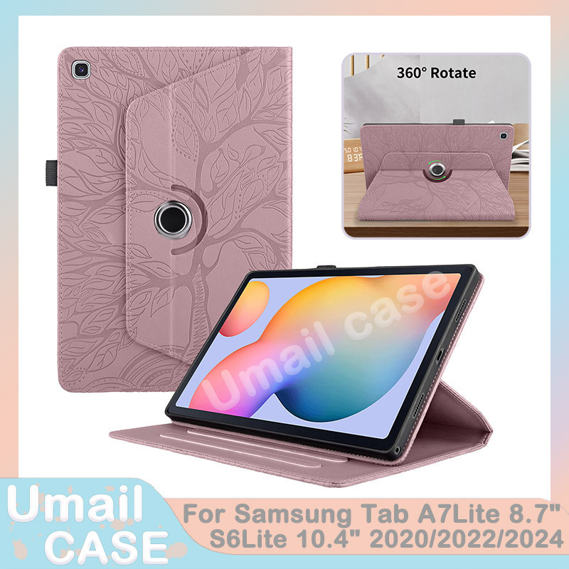Ốp điện thoại da PU xoay 360 dập nổi Ốp điện thoại TPU mềm cho Samsung Tab A 8.0 "2019 Tab A7 Lite 8.7 A7 10.4 A8 10.5 S6 Lite P610 A9 A9 + X210 S7S8 T870 S9 + S9FE + S8 Ultra S9 Ultra